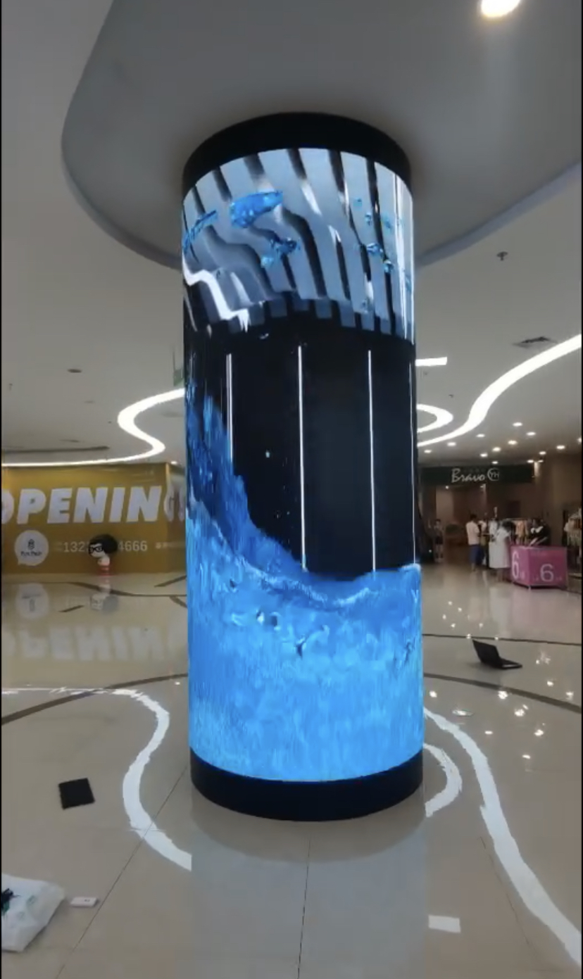 南京商場圓柱形LED顯示屏(p2)
